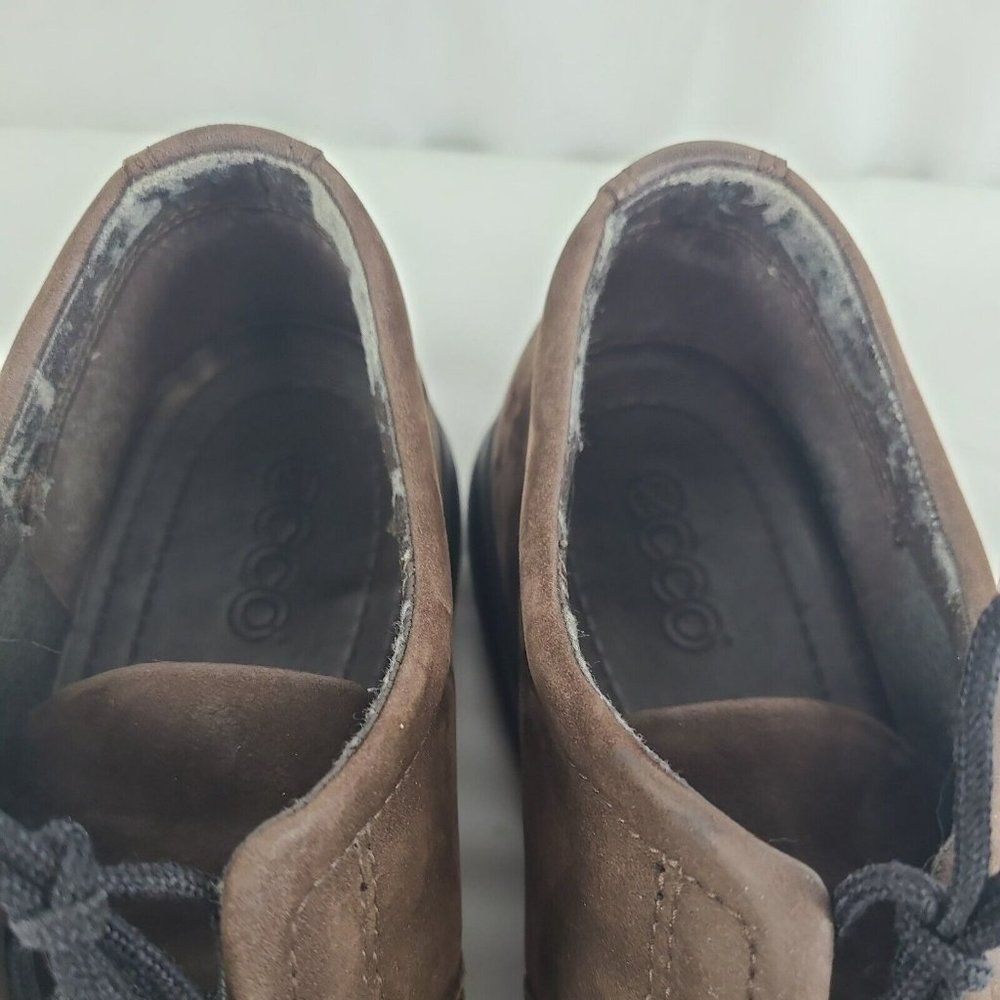 Ecco Women's 39/ 8-8.5 Brown Nubuck Leather Comfort Casual Lace Up Sneaker Shoes - Picture 9 of 14
